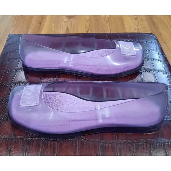 Rare MARC JACOBS + MELISSA Collab LILAC Ruby Ballerina Flats Designer Sz 8 XLNT - Picture 8 of 12